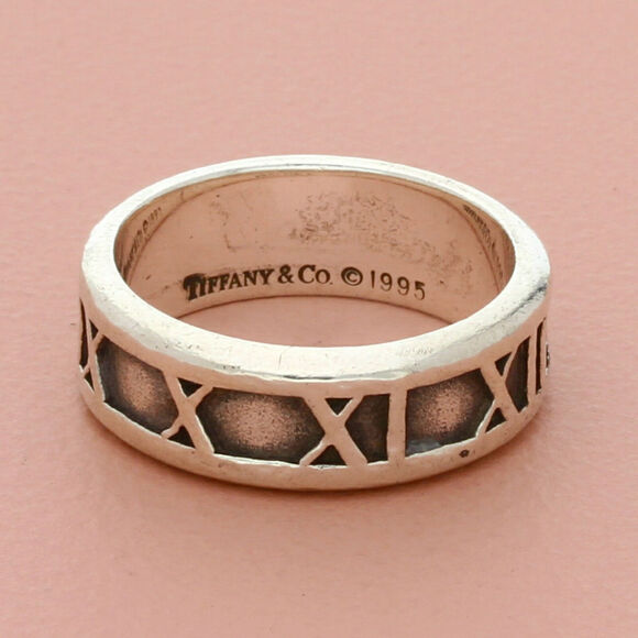 tiffany & co sterling silver classic atlas band ring size 7 - Picture 1 of 3